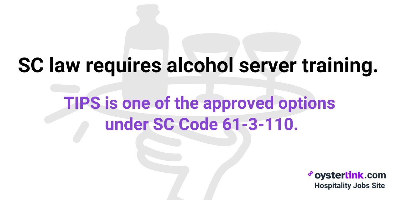 TIPS Certification in Charleston, South Carolina